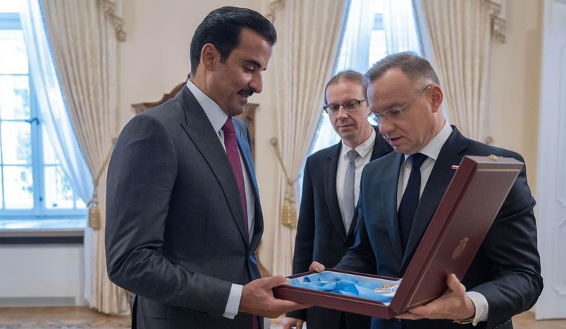 HH the Amir Sheikh Tamim bin Hamad Al-Thani and HE President of the friendly Republic of Poland Andrzej Duda